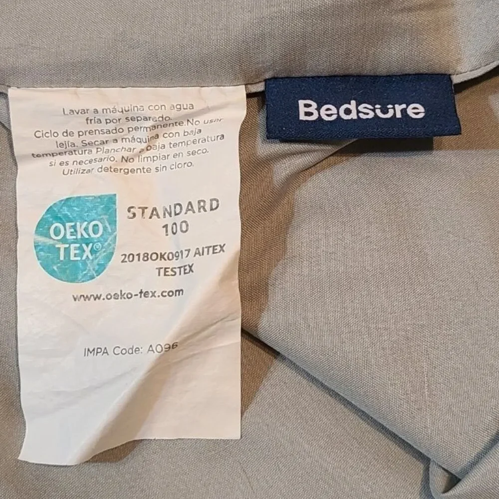 Bedsure Full Comforter Set Pintuck Sage Light Green Pinch Pleat Bedding 3 Piece